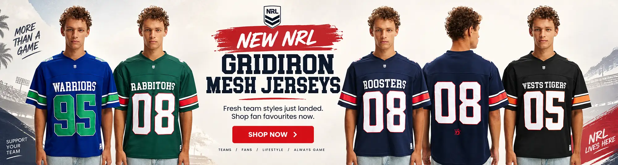 New NRL Gridiron Mesh Jerseys
