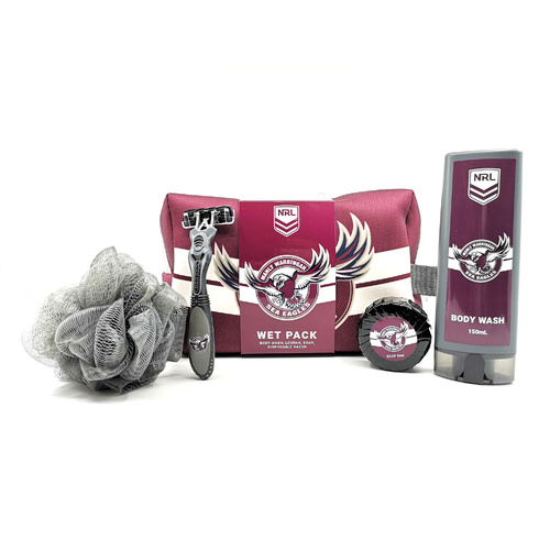 Manly Warringah Sea Eagles Official NRL Toiletry Bag Gift Set