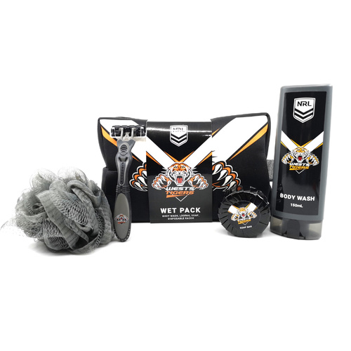 Wests Tigers Official NRL Toiletry Bag Gift Set