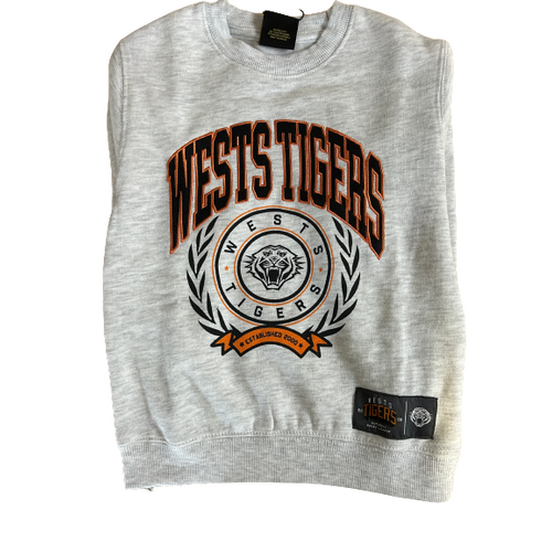 Wests Tigers NRL Kids Applique College Crew