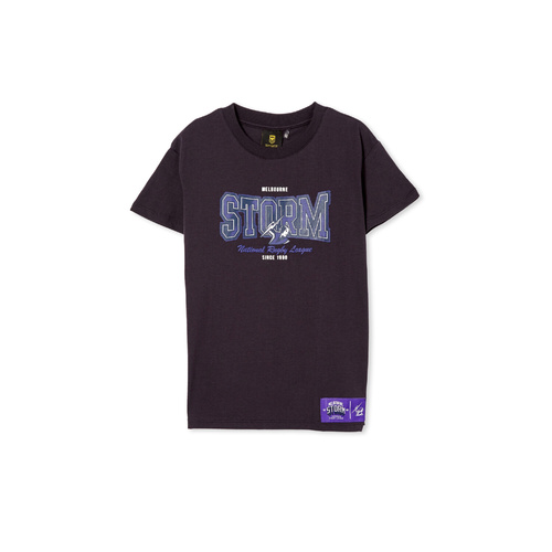 Melbourne Storm NRL Kids Spray Print Team T-Shirt