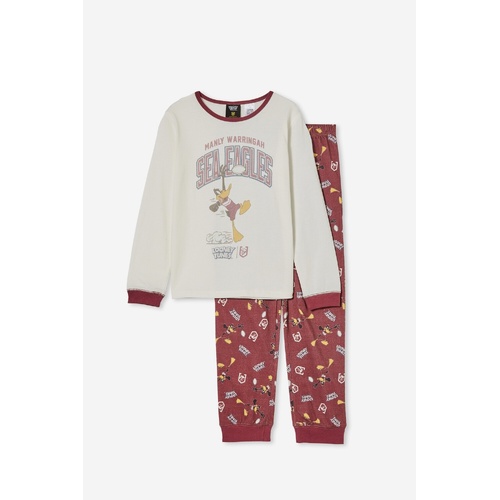 Manly Sea Warringah Eagles NRL Kids Looney Tunes Team Pj's