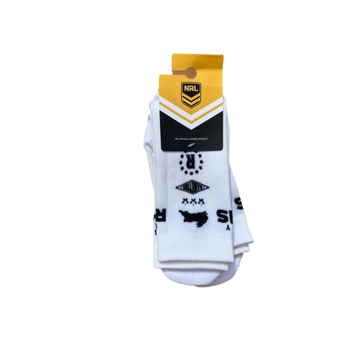 South Sydney Rabbitohs NRL Club Icon Sock 2 Pack White