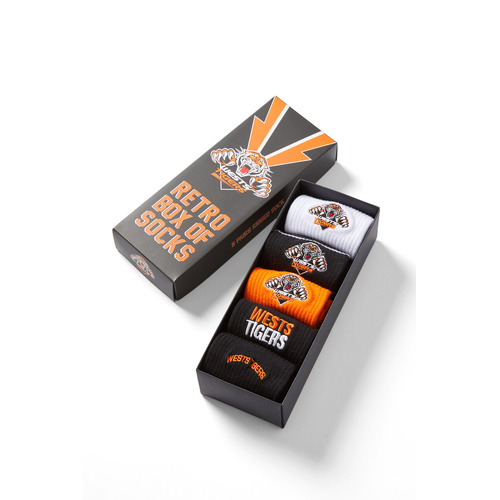 Wests Tigers Retro Box of Socks