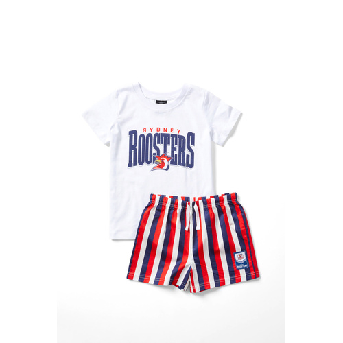 Sydney Roosters Youth T-shirt & Shorts Pj Set