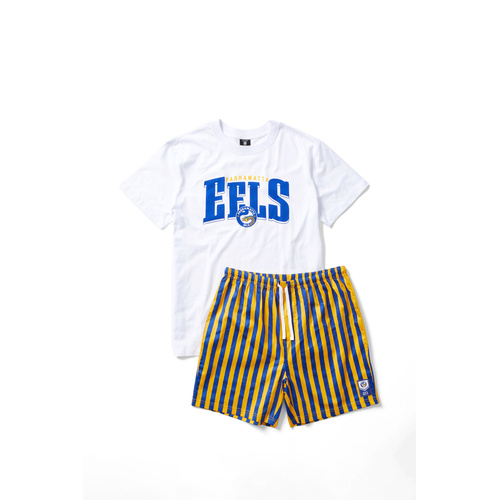 Parramatta Eels NRL Gift Adult T-shirt & Shorts Pj Set