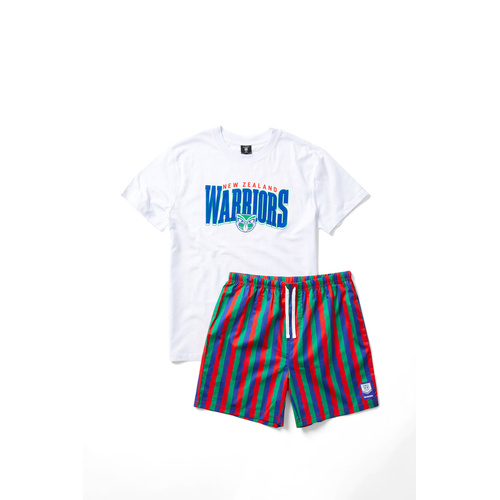 New Zealand Warriors Adult T-shirt & Shorts Pj Set