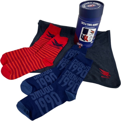 Adelaide Crows Sock & Towel Bundle