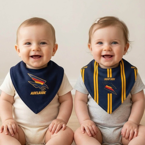 Adelaide Crows Baby Game Day Dribble Bibs 2-Pack