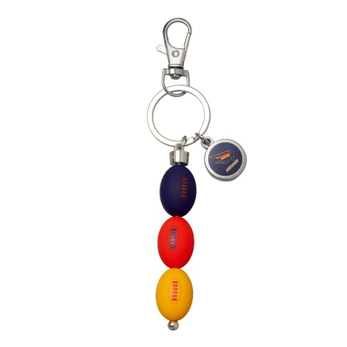 Adelaide Crows 3 Ball Charm Keyring