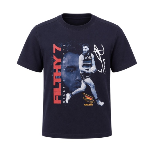 Adelaide Crows Riley Thilthorpe Youths Signature Player Tee
