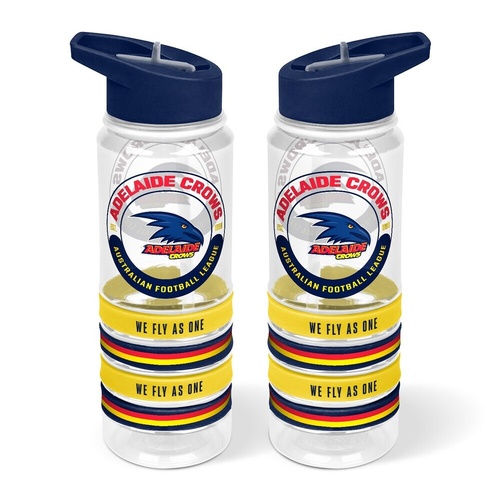 Adelaide Crows Tritan Sports Bottle with Wrist Bands