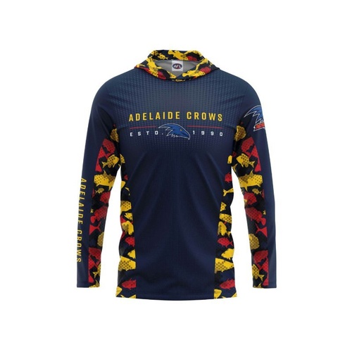 Adelaide Crows Youths Hooded Fishing Shirt