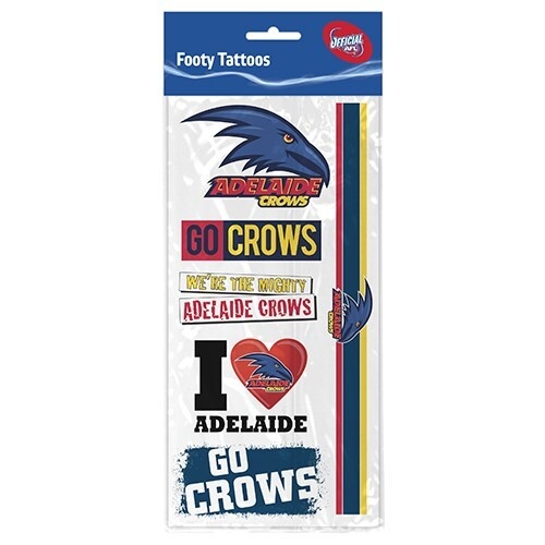 Adelaide Crows Footy Tattoo Sheet