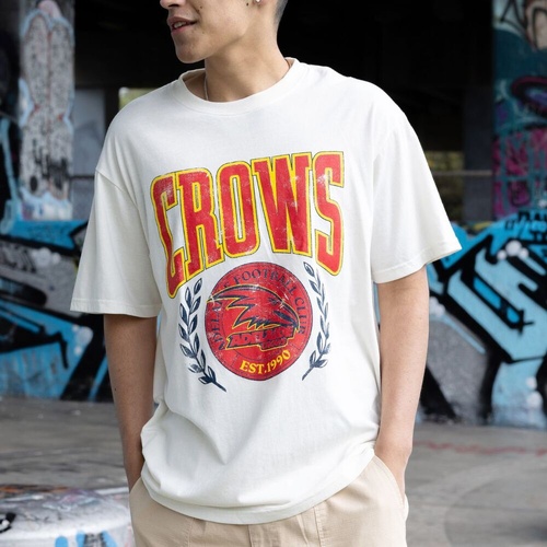 Adelaide Crows Mens Arch Graphic Tee Natural