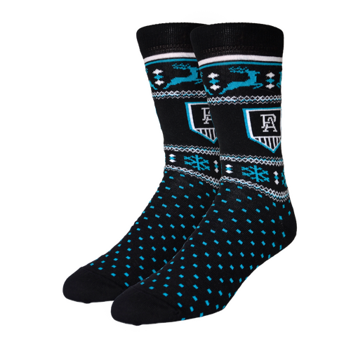 Port Adelaide Power AFL Adults Ugly Xmas Socks