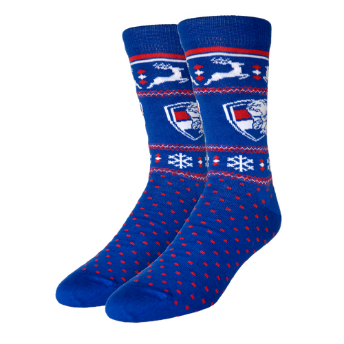 Western Bulldogs AFL Adults Ugly Xmas Socks
