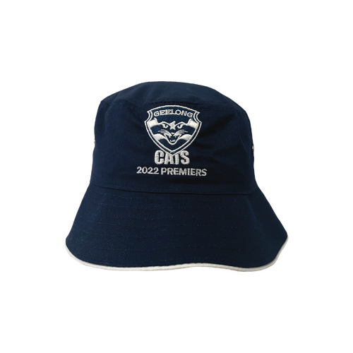 Geelong Cats Official AFL 2022 Premiers Bucket Hat