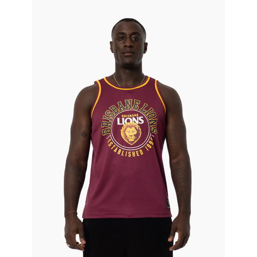 Brisbane Lions Mens Mesh Basketball Singlet