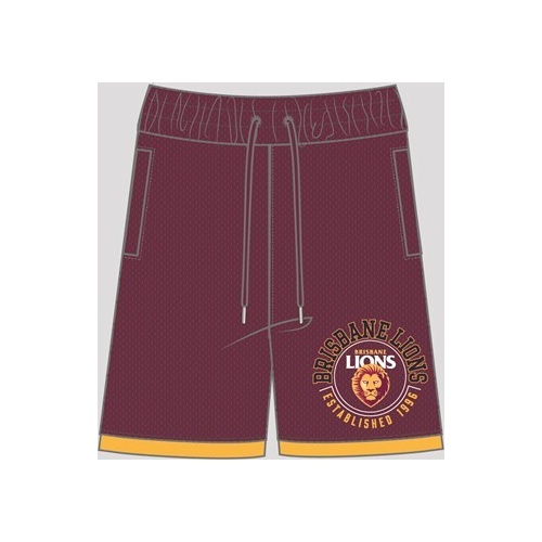 Brisbane Lions Youth Basketball Mesh Shorts