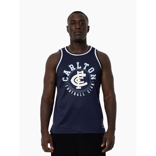 Carlton Blues Mens Mesh Basketball Singlet