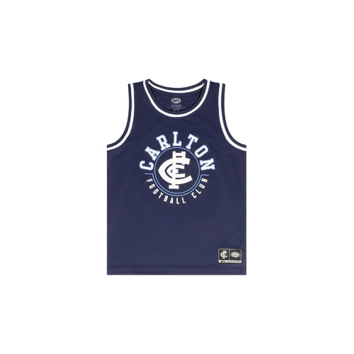 Carlton Blues Youth Basketball Mesh Singlet