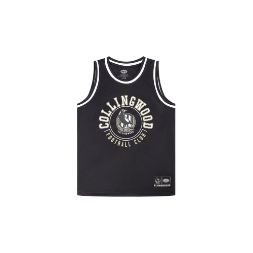 Collingwood Magpies Youth Basketball Mesh Singlet