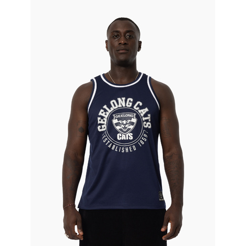 Geelong Cats Mens Mesh Basketball Singlet