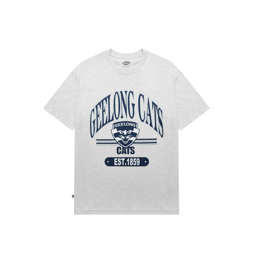 Geelong Cats AFL Mens Vintage Arch Graphic Tee