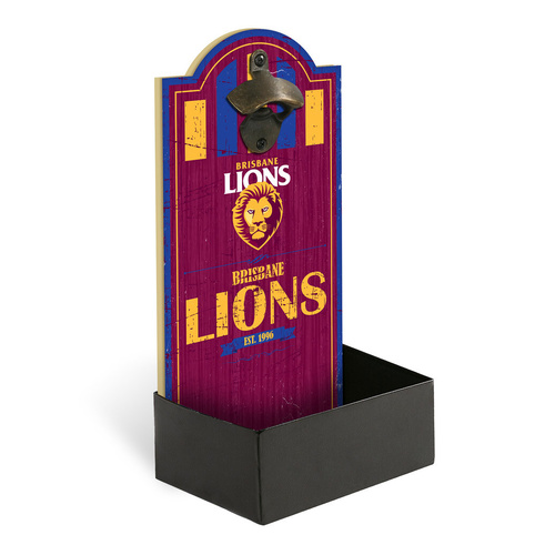 Brisbane Lions Bottle Opener with Catcher