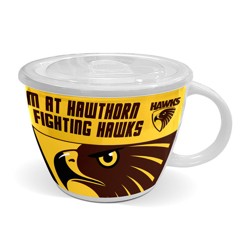 Hawthorn Hawks AFL Soup Mug With Lid
