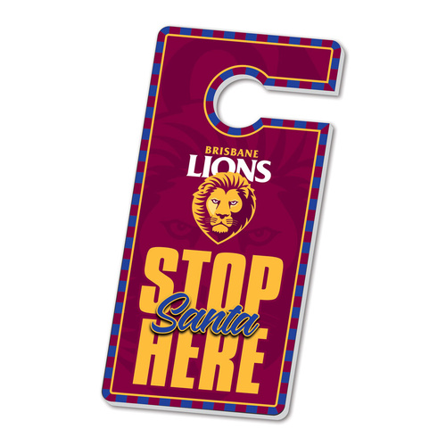 Brisbane Lions Christmas Door Hanger