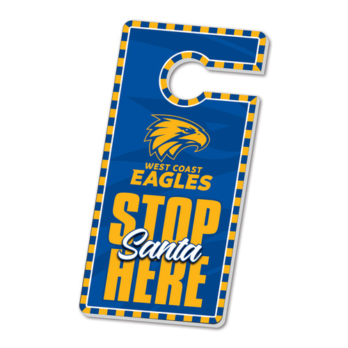 West Coast Eagles Christmas Door Hanger