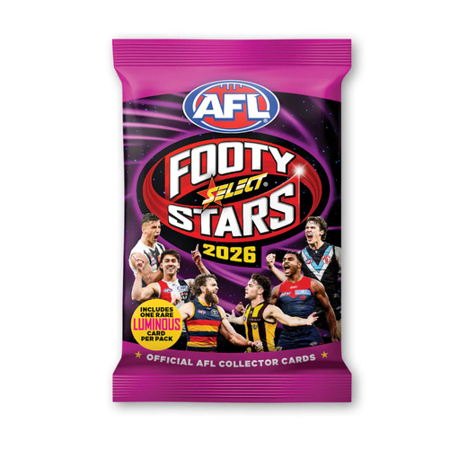 AFL Footy Stars 2026 Collector Cards Single Pack of 9 Cards