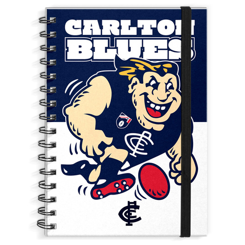 Carlton Blues A4 Hard Cover Mascot Notebook