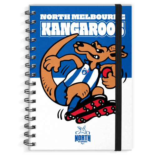 North Melbourne Kangaroos A4 Hard Cover Mascot Notebook