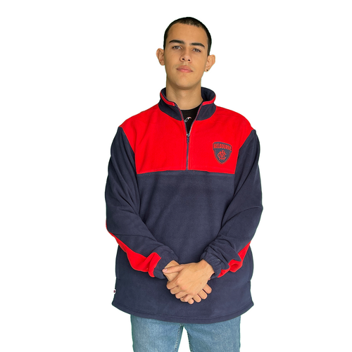 Melbourne Demons AFL Mens Team 1/4 Zip Polar Fleece