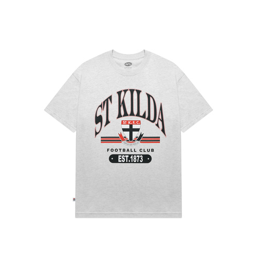 St Kilda Saints AFL Mens Vintage Arch Graphic Tee