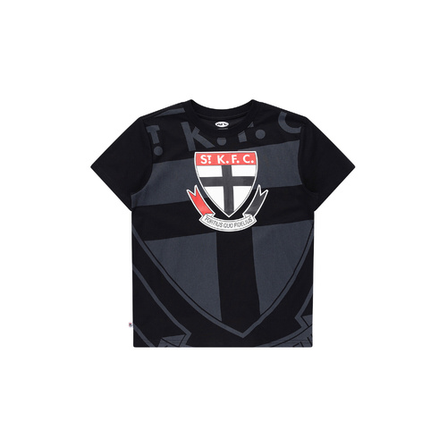 St Kilda Saints Kids Oversize Crop Logo Tee