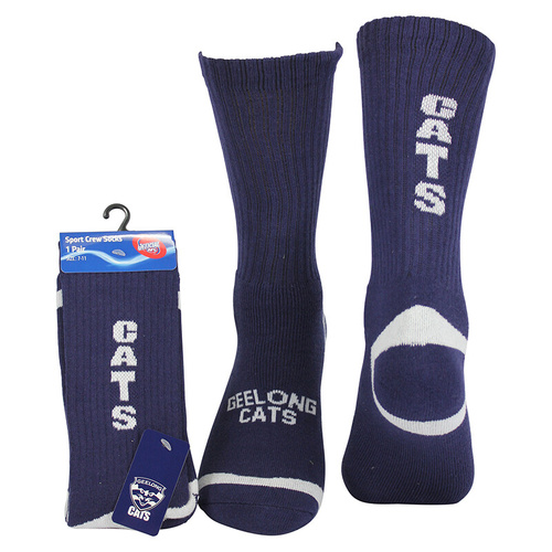 Geelong Cats 1 Pack Crew Socks