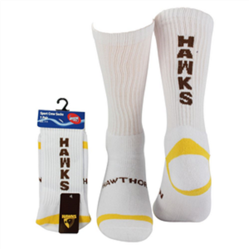 Hawthorn Hawks 1 Pack Crew Socks