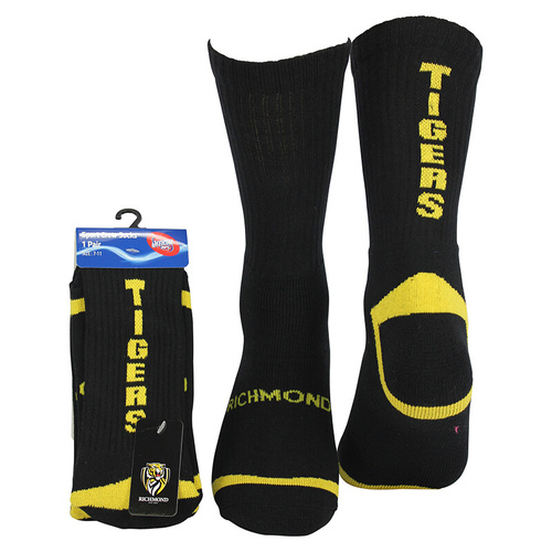Richmond Tigers 1 Pack Crew Socks