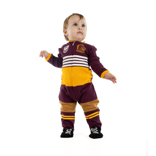 Brisbane Broncos Baby Footysuit Onesie