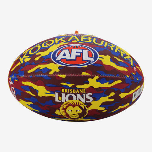 Brisbane Lions Size 5 Camo Football