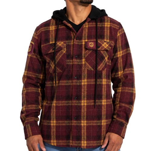 Brisbane Broncos Highland Hooded Flannel Shirt