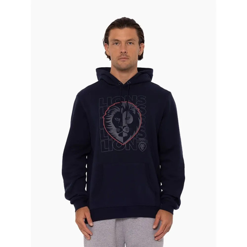 Brisbane Lions Mens Two-Tone Logo Hood