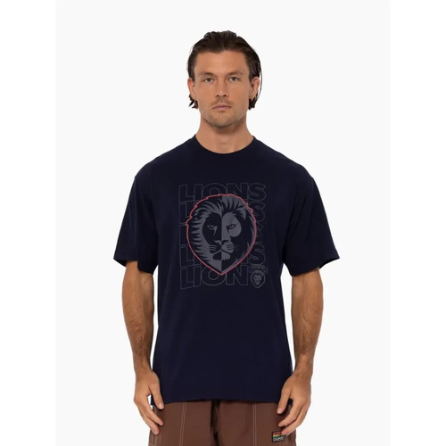 Brisbane Lions Mens Two-Tone Logo Tee