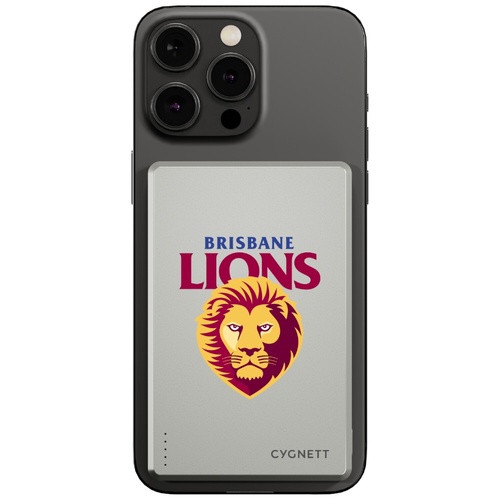 Brisbane Lions AFL Magnetic Wireless Power Bank