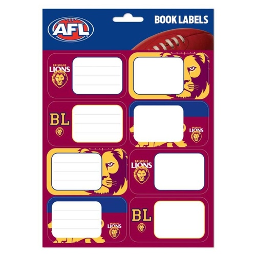Brisbane Lions School Book Labels