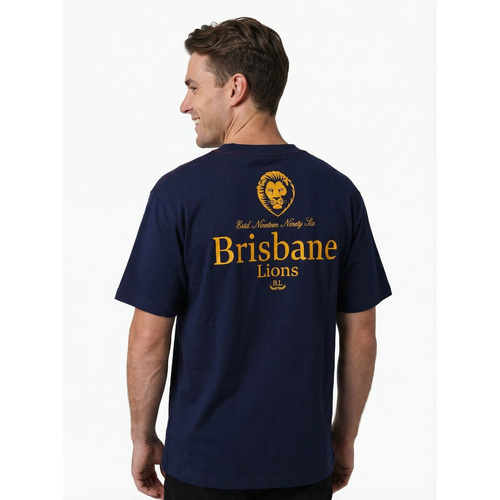 Brisbane Lions Mens Multi Logo Tee